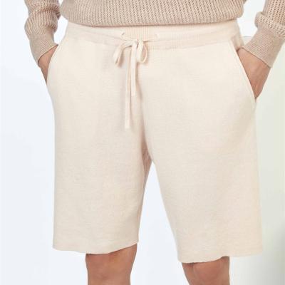 China Breathable classic pure cashmere fabric shorts for men with simple design men's knitted shorts for men for sale