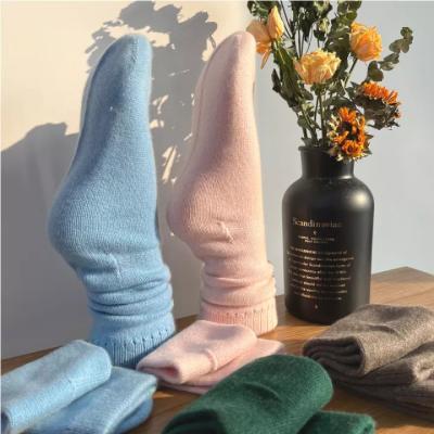 China Wholesale Price Plain Needlework Design Cashmere Breathable Comfortable Socks Regardless of Gender Bedding Socks Furniture Socks Hot for sale