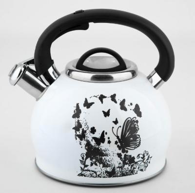 China Contemporary 2.0L / 3.0L Amazon Success Polished Stainless Steel Tea Kettle Stove Whistling Top Teapot for sale