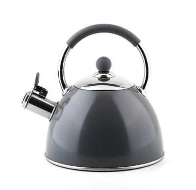 China Whistling Function High Quality Silicone Handle 1.8l Stainless Steel Anti-scalding Whistling Tea Kettle for sale