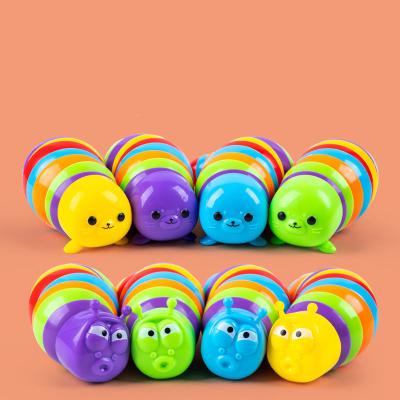 China Office Decompression Toys 3D MODEL Slug Model Friendly Articulated Worm Snail Rainbow Busy Person Ingot Sensory Toys for sale