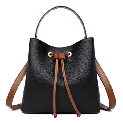 China Fashion Moq 1 Pcs 5A Brand 1:1 Brand Handbags Women Bags Designer Genuine Leather Hot Pink Bucket Bag for sale