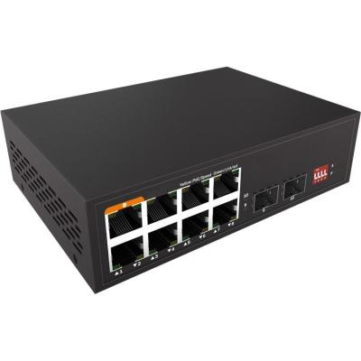 China New 2*10g Sfp+ Slots + 8*10/100/1000base-t Enhanced Function Ethernet Unmanaged Switch 8 Ports 56G for sale