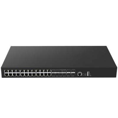 China 4*1G/2.5G/10G SFP+ +16*10/100/1000Base-T + 8*1G SFP/RJ45 Combo Layer 2+ Managed Ethernet Switch 128Gbps for sale