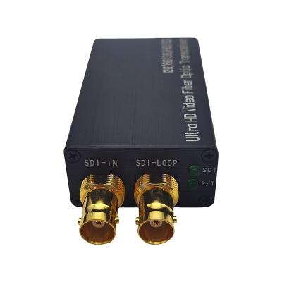 China Telecommunication Mini Converter Optical Fiber 12G-SDI With Control And Looping Single Mode Fiber LC Connector 20KM for sale