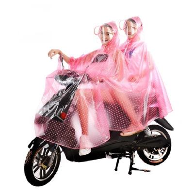 China 100% Logo Outdoor Increased Thickening Waterproof Custom Flower Dot PVC Motorcycle Raincoat For Rider for sale