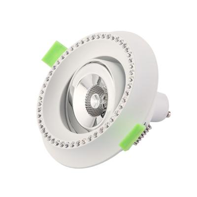 China Entry Lux Round Downlight Recessed Angle Adjustable Spot Light GU10 Frame Led Spotlight To Pick Up Lamp Cup From Front for sale