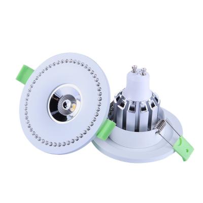 China Hot Selling Entry Lux Frame GU10 Mr16 Spotlight Round Matrix Cast Led Downlight Recessed Led Ceiling Light Spotlight for sale