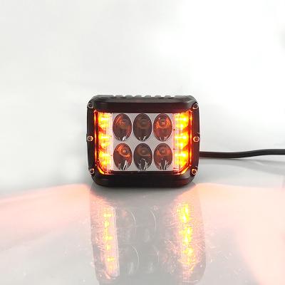 China Offroad Vehicle White Red Yellow Blue Side Shining Universal Driving Light , 12w Mini Led Work Light Bar for sale