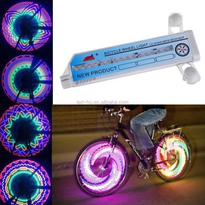 China Bicycle Lighitng RGB Cool Bike Light With 30 Patterns Picture Or Words Led Bicycle Turn Signal Light for sale