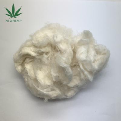 China 100% Bleached White Eco-friendly Hemp Fiber Anti-bacteria Bleach For Bleach Hemp Spin Blend Dye Weaving Durable Fibers for sale