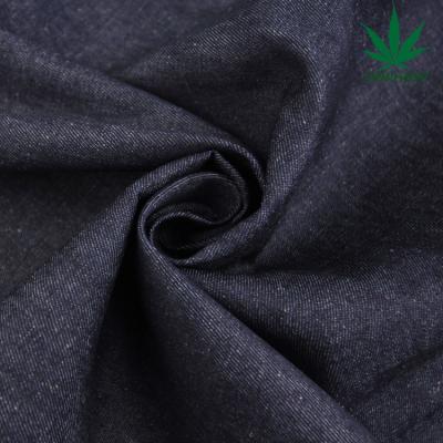 China Sustainable New Style Hemp Organic Cotton Blends Hemp Denim Fabric Wholesale for sale