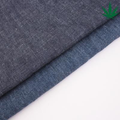 China Sustainable Hemp Fabric 55% Natural Organic Hemp 45% Cotton Hemp Denim for sale