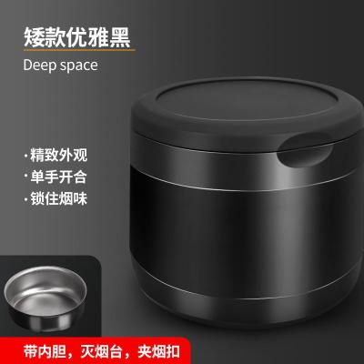 China Aluminum Alloy Durable Around Creative Portable LED Car Cigarette Ashtray for sale