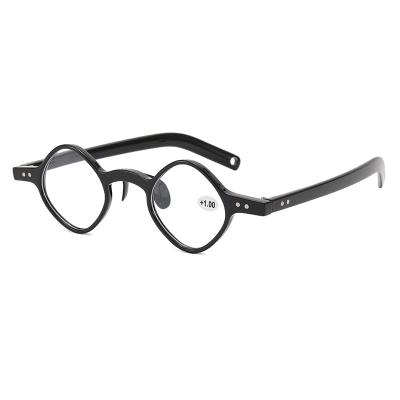 China Retro Slim Round TR90 Reading Glasses Mini Small Comfortable Readers For Women Men for sale