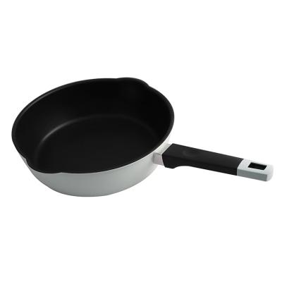 China Sustainable Kitchen Cookware Aluminum Frying Pan , Non Stick Fry Pan With Removable Handle for sale