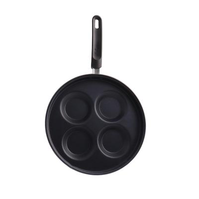 China OEM/ODM Viable Custom Kitchen 4 Hole Fried Egg Burger Pan Non-Stick, Mini Egg Frying Pan for sale