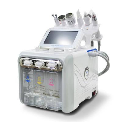 China Protable Facial Machine Aqua Peeling Facial Machine / H2O2 Dermabrasion 6 In 1 Deep Clear Oxygen Jet for sale