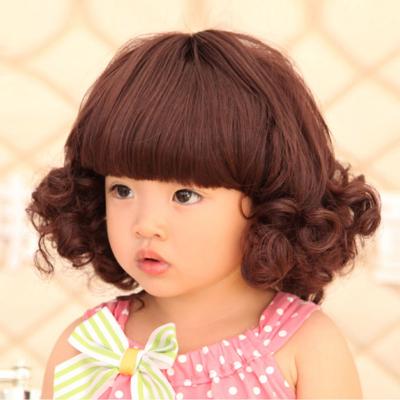 China Wholesale hot sale manufactur wig baby short curly hair long girl hair wig 1-10 years girl wig girl regular wave children's wig for sale