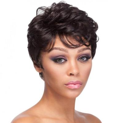 China Factory direct sale female chemical fiber explosive wigs short hair body wave girl lady European American women deep wave wig for sale