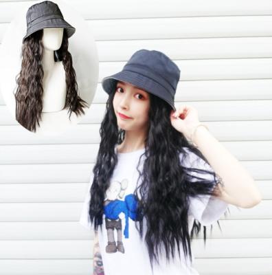 China New Hot Selling Deep Wave Cap Wig With Corn Curl Full Hair Water Ripple Wool Wig Head Set Fashion Ladies Wholesale Girl 50-60cm for sale