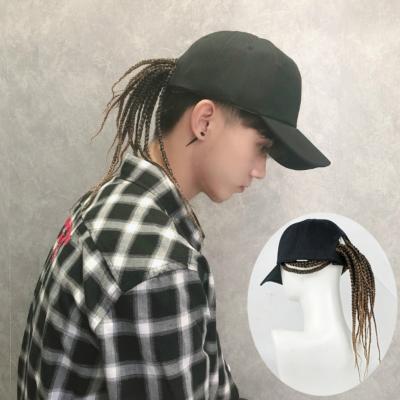 China Fashionable hip hop summer deep dirty one-piece braid wig male braid wig wave wave headwear finished product directly using ponytail for sale