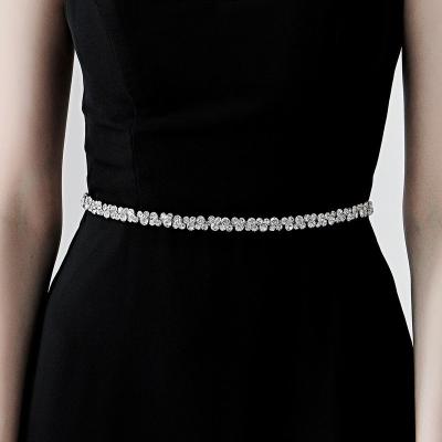 China Net Red Daily Soft Waist Belt Bridal Wedding Insti Rhinestone Luxury Dress Accessories Wedding Accessories WS-J136S for sale