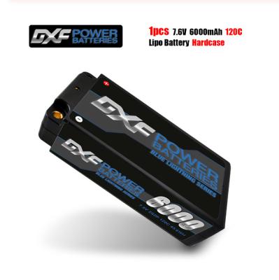 China Small Toys DXF 2S Lipo Battery 7.6V 6000mAh 120C RC Lipo Battery with Deans Ultra 4mm Bullet Plug Connector for Car Truck Boat for sale