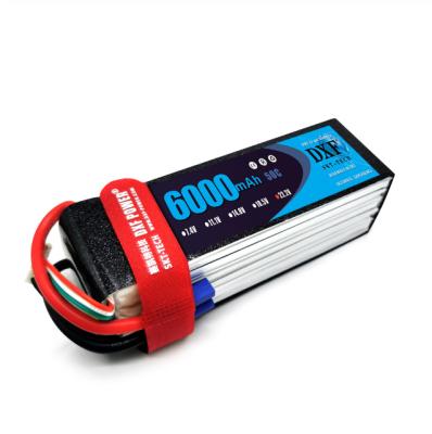 China Toys DXF 6S 22.2V 6000mah 50C-100C Lipo XT90 EC5 Battery 6S XT60 T Deans For FPV Drone Airplane Car Racing Truck RC Boat Parts for sale