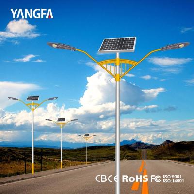 China Street / Square / Garden / Road Customized Height Solar Flagpole Light , Wrought Iron Street Light Pole for sale