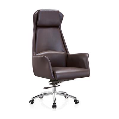 China Adjustable (height) Modern wholesale high back PU boss ceo luxury ergonomic swivel Italian chair ergonomic office computer for sale