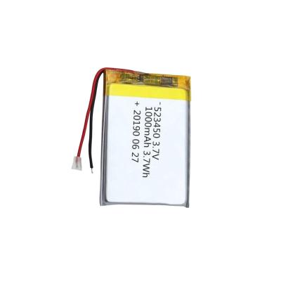 China Toys High Voltage li-ion battery GZAPSC  523450 eco-friendly 3.7V 1000mAh ion lithium polymer battery for sale