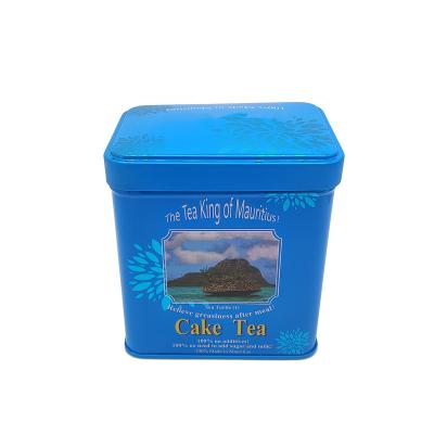 China Wholesale Food China Factory Rectangle Tin Box Empty Can Tea Container for sale