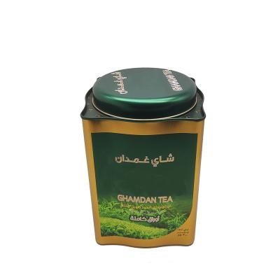 China Food Medium Size Special Shape Packaging With Lid Tin Box Coffee Tea Tin Can for sale