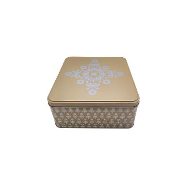 China Recyclable Tin Box With Food Grade Metal Packaging Moon Cake Cookie Gift Tinplate Cookie Tin for sale