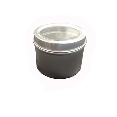 China Gift & Craft Cosmetics Tin Cans Aluminum Cans Metal Tin Round Shape With Window Aluminum Cans for sale