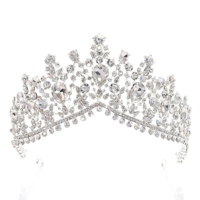 China European Crystal Queen Headwear Bride Headband Bridal Headband Hair Crown Tiaras Princess Wedding Accessories for Women and Girls for sale