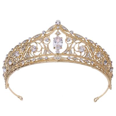 China Wholesale Fancy Bridal Tiaras Luxury Rhinestone Crown Tiara And Headwear Wedding Crown Newest Wedding Hair Accessories for sale