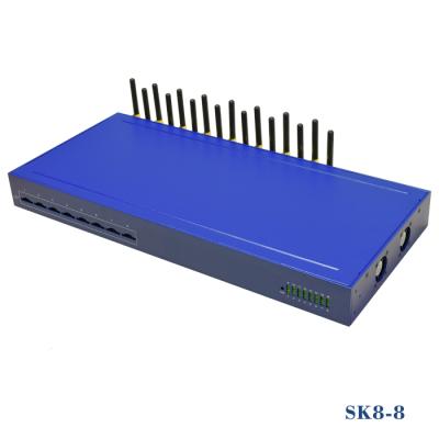 China Bandwidth Optimization Voip Gateway Goip Gateway 8 Ports GSM Device SMS Call Classic 2G 3G 4G for sale