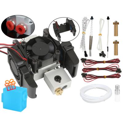 China Printer Parts Hotend Kit Dual Color 2 3D Printer Components 3D in 1 Out Extruder Multi-extrusion All Metal Volcano J Head Extruder V6 Dual for sale