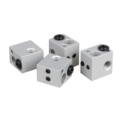 China 3d printing 3DSWAY 3D Printer Parts Aluminum BP6 Heating Block for Extruder Heater Block printhead j-head for sale