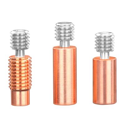 China M6 Heatbreak 3D Printer Parts Titanium Alloy 3D Printer Parts Titanium Alloy Heat Break Feed Tube V6 Copper Bimetal Nozzle for 1.75mm for sale