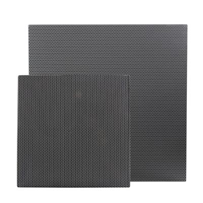 China 3D Printer Parts 3DSWAY 410*410 Build Exterior Tempered Carbon Crystal Glass Platform Heated Bed Ultrabase 3D Printer Parts for sale