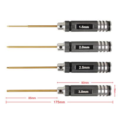 China 3DSWAY 3D Printer Parts Inner Hexagon Tool Kit Screwdriver Hotend Removal Titanium Plated Steel Cutter Head 1.5 2.0 2.5 3.0mm Inner Hex Tool Kit for sale