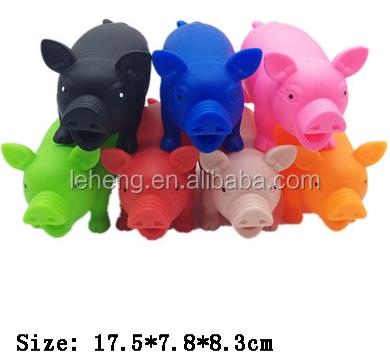 China 2019 Squeal Squeal Toys Hot Selling Squeal Plastic Squeal Plastic Colorful Pig Medium Size Squeeze Toy Animal Toy For Kinds for sale