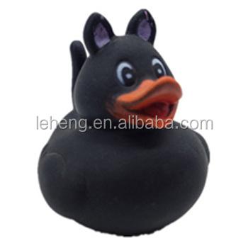 China Eco-friendly Material Small Animal Rubber Duck Dog Black BB Named Kids Bath Toy for sale