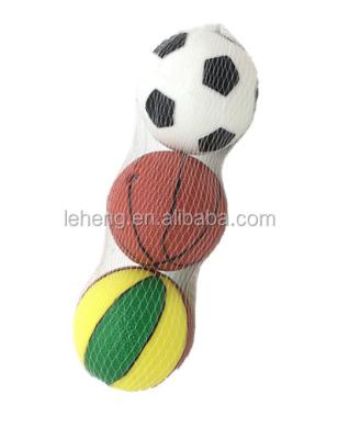 China Squeezable cheap mini plastic basketball and soccer compression bb toy ball for sale