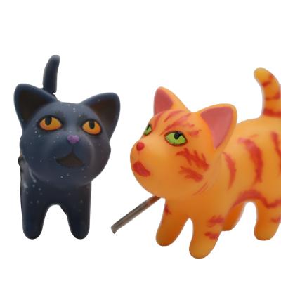 China Amazon Cute Cat Kitty Plastic Head Chain Toy Gift 3.5cm*5cm for sale