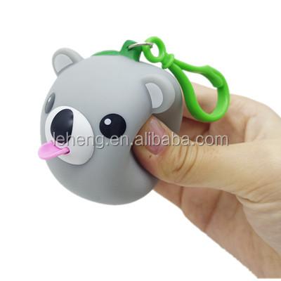 China Toy 2019 Eco-friendly Plastic Toys Zoo Animals Choke Instrument Beeping Sound Tongue Keyholder for sale