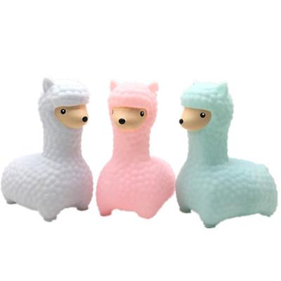 China Cute Decoration 3* LR44 Alpaca Shape Kids Plastic Battery Operated Night Light for sale